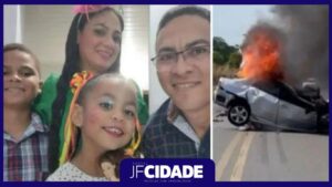 Pai, mãe e dois filhos morrem carbonizados em acidente na BR-343 no Piauí